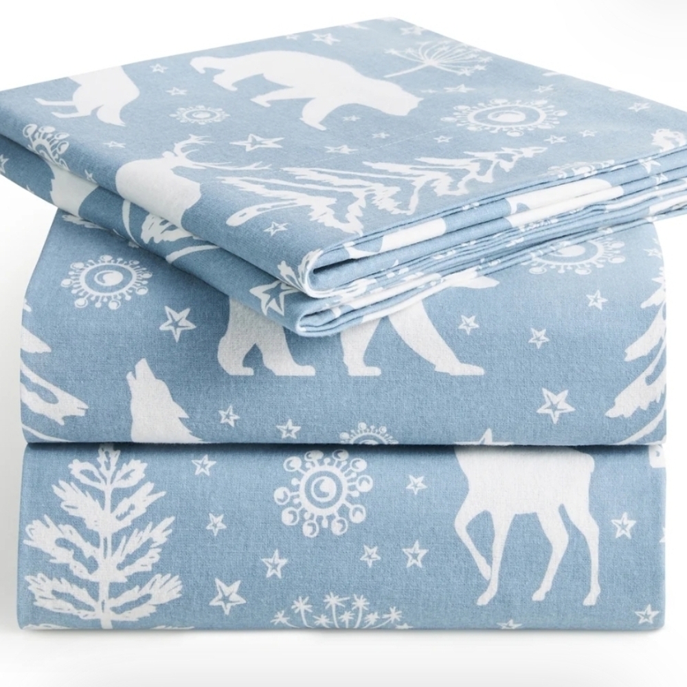 Melanni Lightweight Flannel Sheet Set  100% Organic Cotton- Twin